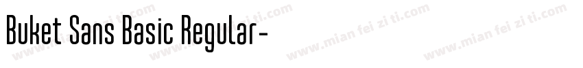 Buket Sans Basic Regular字体转换